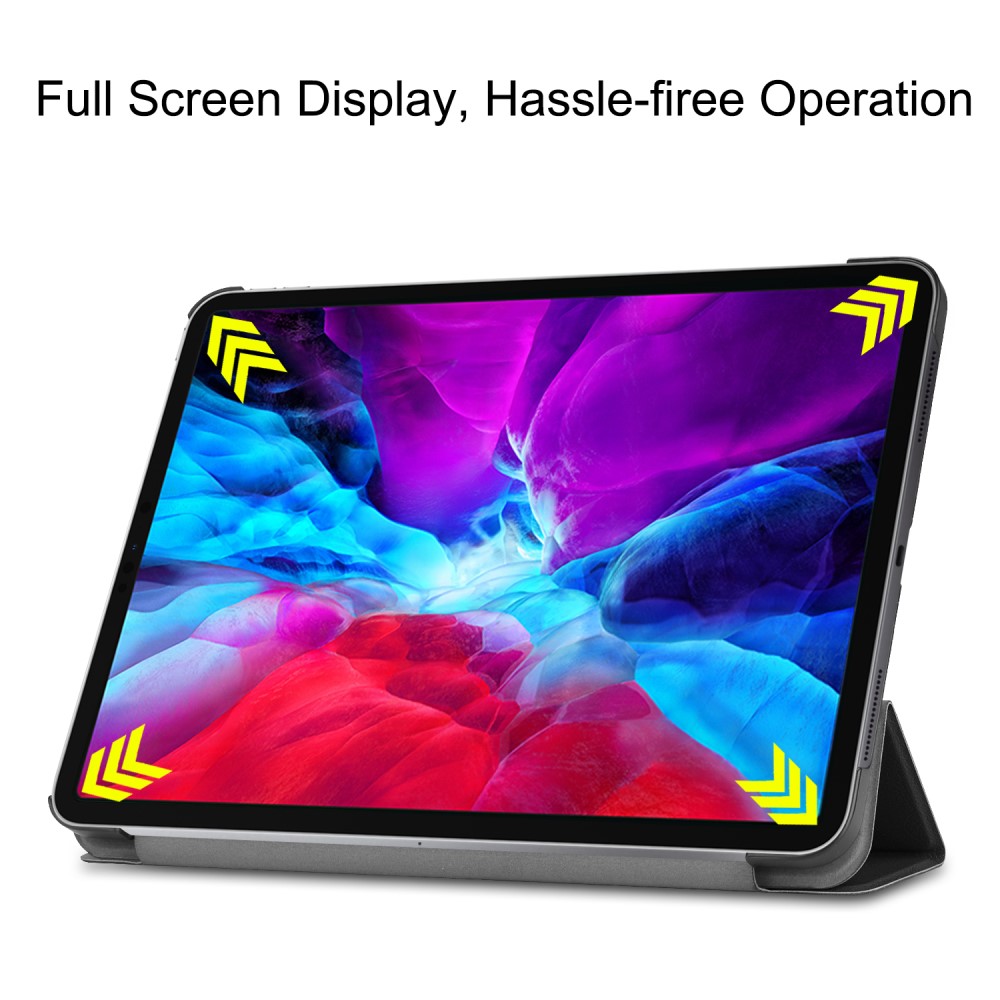  iPad Pro 12.9 (2018/2020) - Tri-Fold Stödjer Apple Pen Laddning - Svart