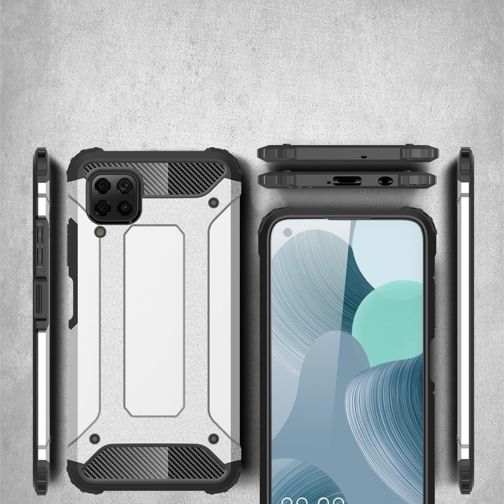  Huawei P40 Lite - Hybrid Armor Skal - Silver