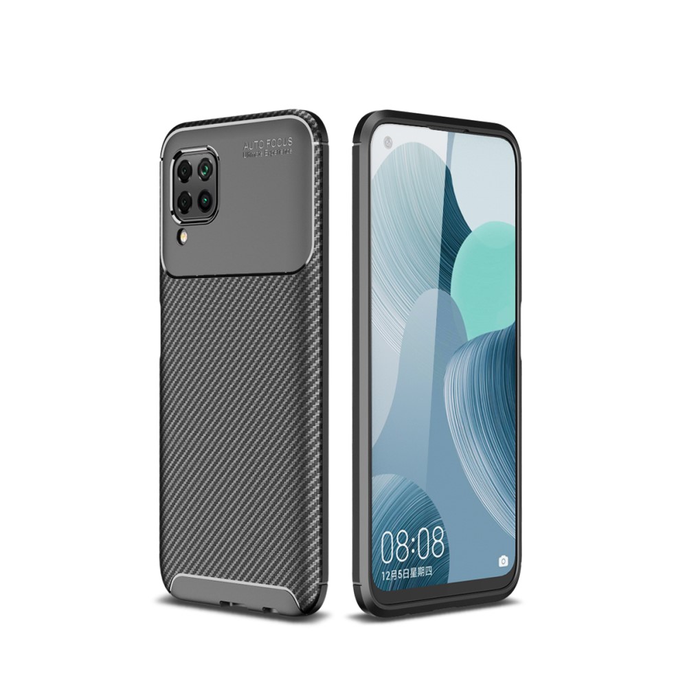  Huawei P40 Lite - Kolfiber Textur Skal - Svart