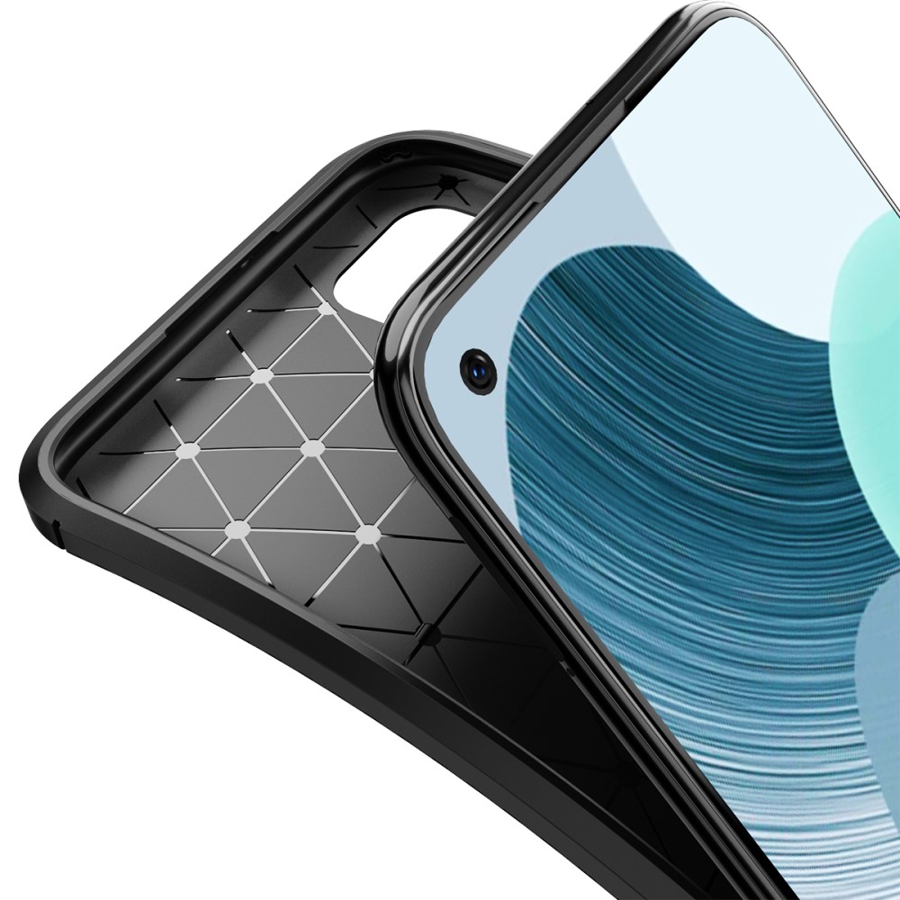  Huawei P40 Lite - Kolfiber Textur Skal - Svart