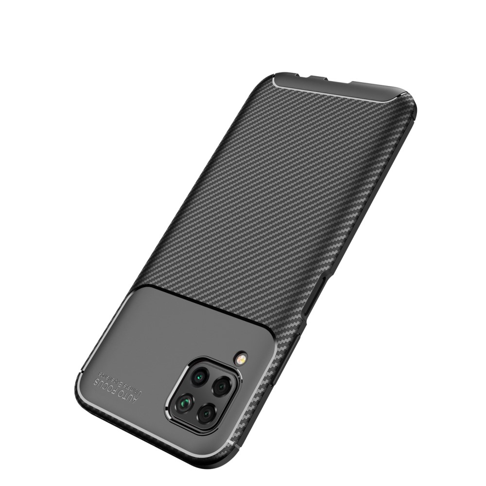  Huawei P40 Lite - Kolfiber Textur Skal - Svart