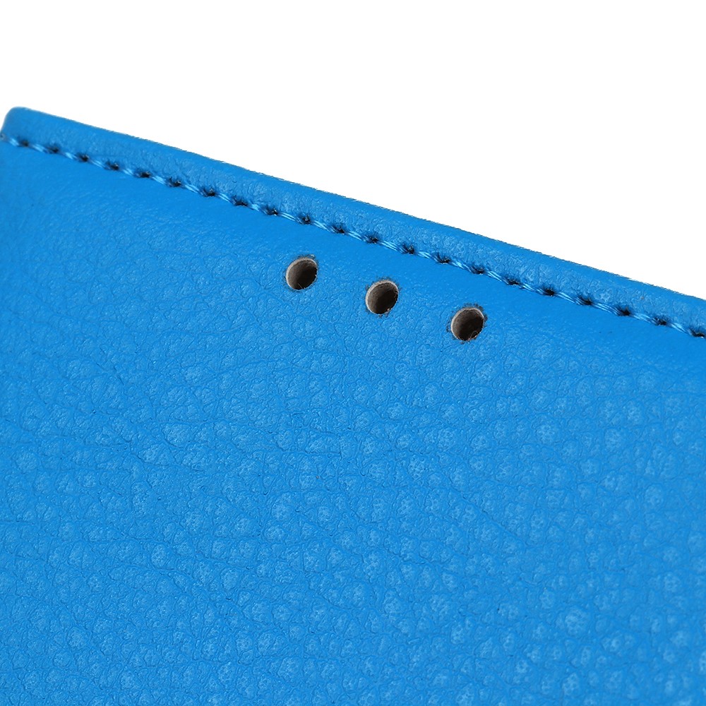  Huawei P40 Lite - Litchi Plånboksfodral - Blå