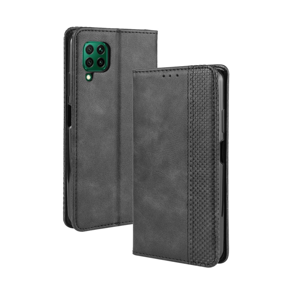 Huawei P40 Lite - Vintage Plånboksfodral - Svart