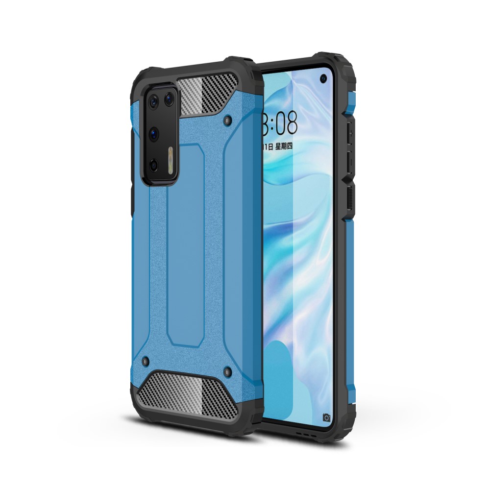  Huawei P40 - Hybrid Armor Skal - Ljus Blå
