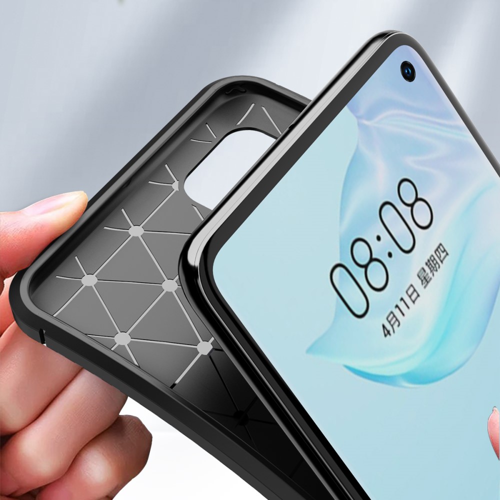  Huawei P40 - Kolfiber Skal - Svart