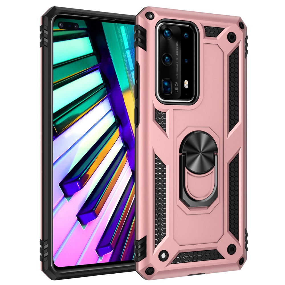  Huawei P40 - Stöttåligt Ring Skal - Roséguld