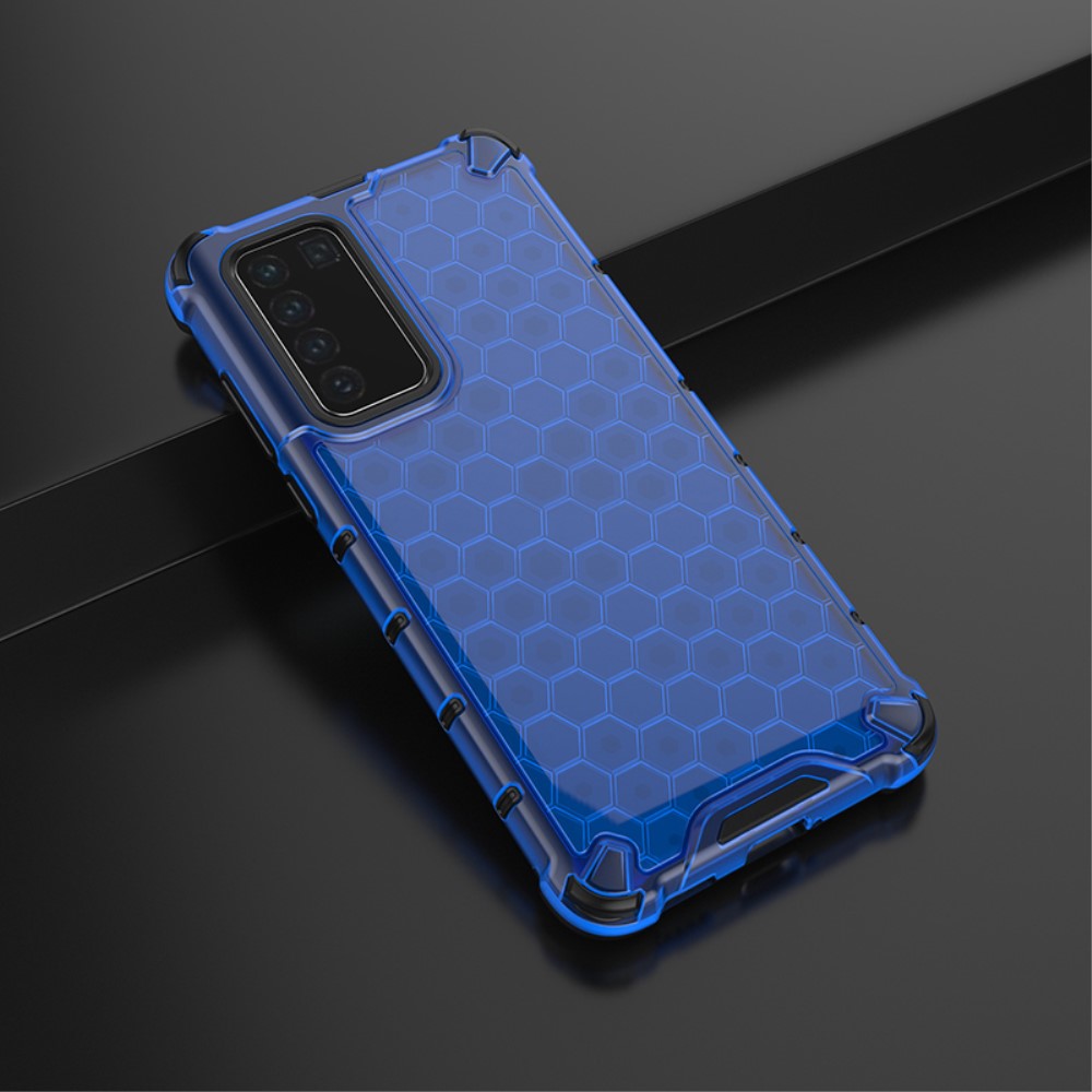  Huawei P40 - Armor Honeycomb Textur - Blå