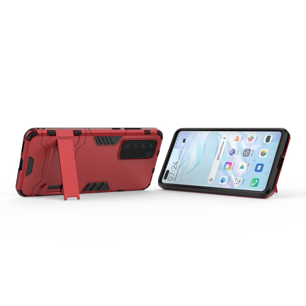  Huawei P40 - Hybrid Skal med Kickstand - Röd