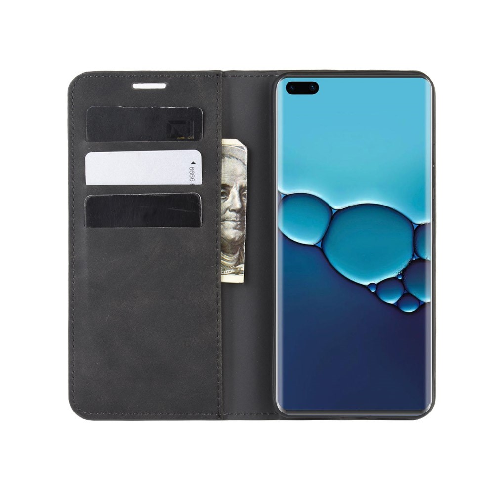 Huawei P40 - Silkeslent Plånboksfodral - Svart