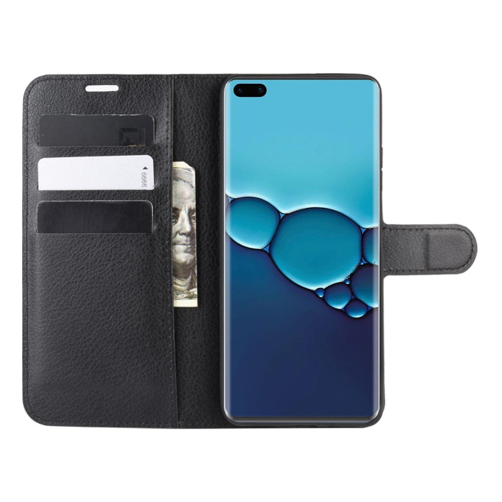  Huawei P40 - Litchi Plånboksfodral - Svart