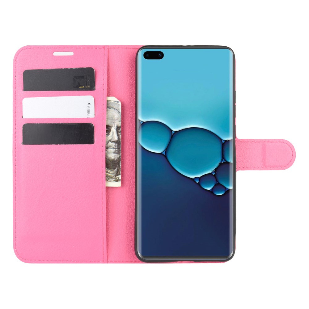  Huawei P40 - Litchi Plånboksfodral - Rosa