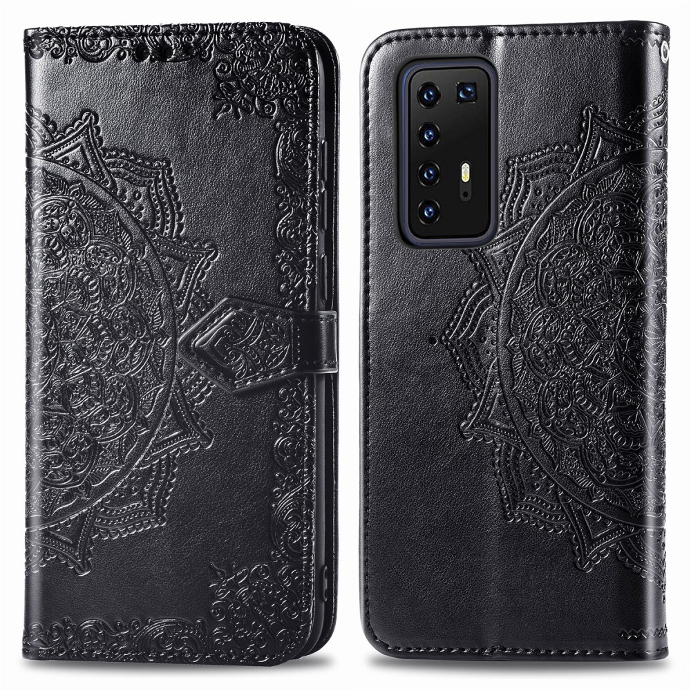  Huawei P40 Pro - Mandala Plånboksfodral - Svart