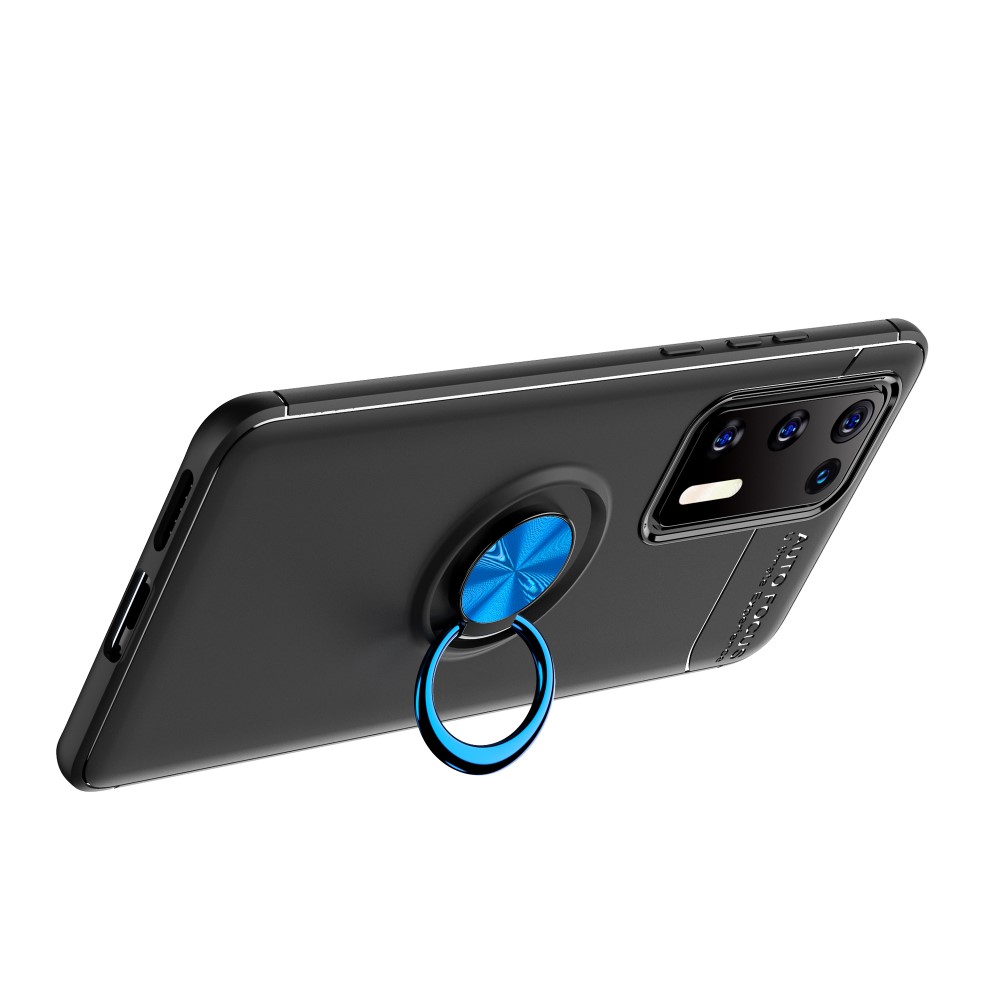  Huawei P40 - Ring Skal - Svart/Blå