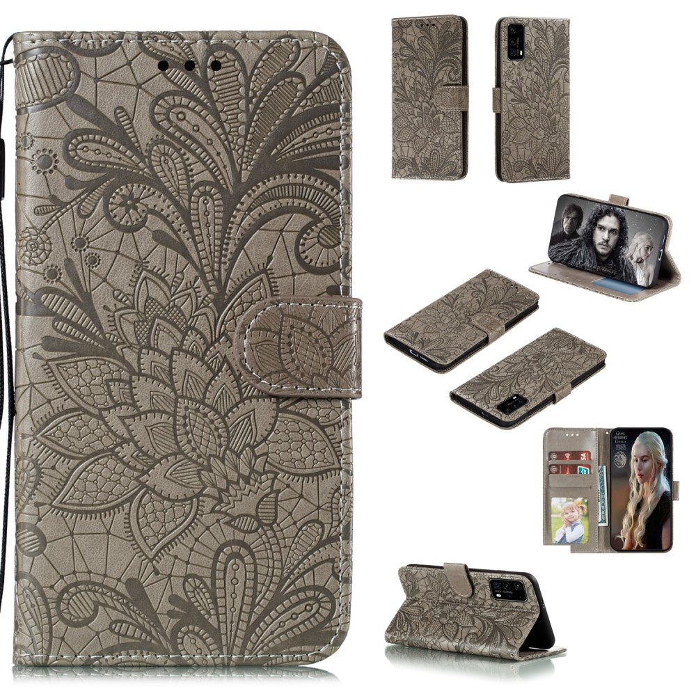  Huawei P40 Pro - Blommigt Mönster - Grå