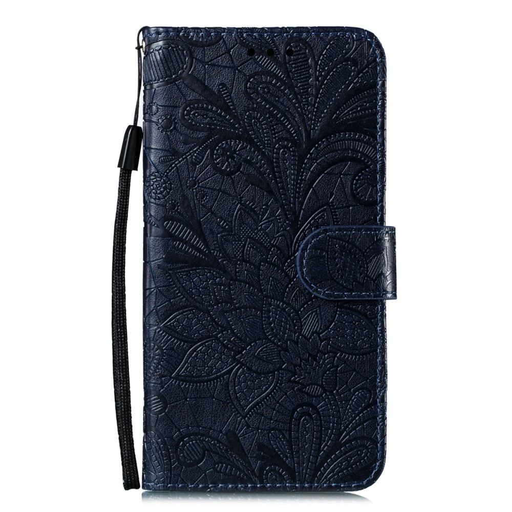  Huawei P40 - Blommigt Mönster - Mörk Blå
