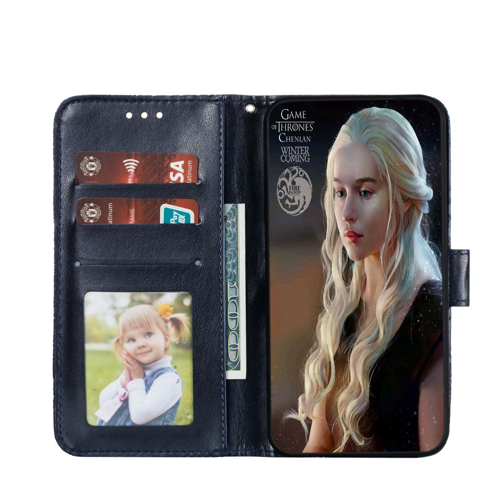  Huawei P40 - Blommigt Mönster - Mörk Blå
