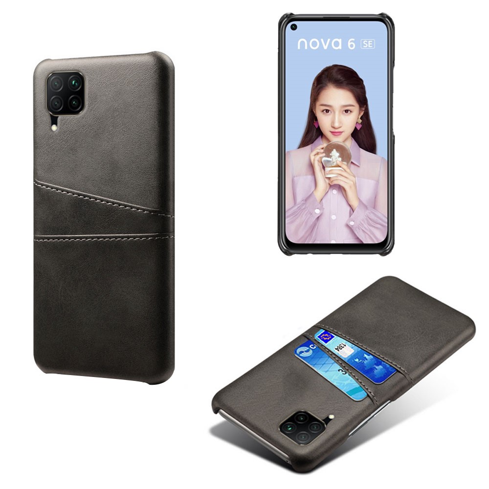  Huawei P40 Lite - Skal med Kortfack - Svart