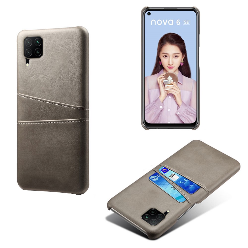  Huawei P40 Lite - Skal med Kortfack - Grå