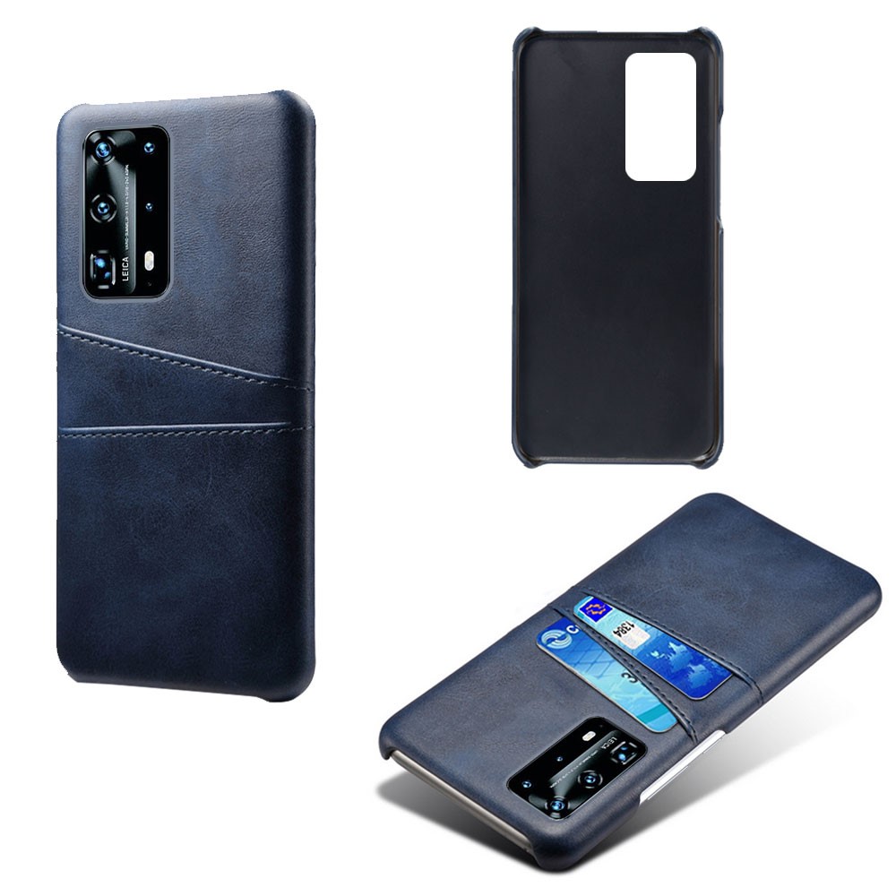  Huawei P40 Pro - Skal med Kortfack - Mörk Blå