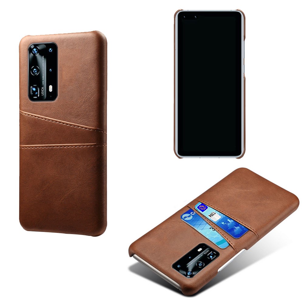  Huawei P40 - Skal med Kortfack - Brun