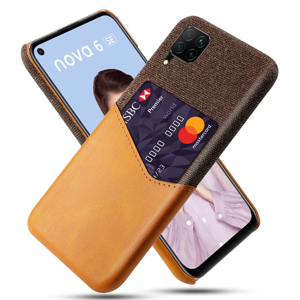  Huawei P40 Lite - Skal med plats för kort - Brun