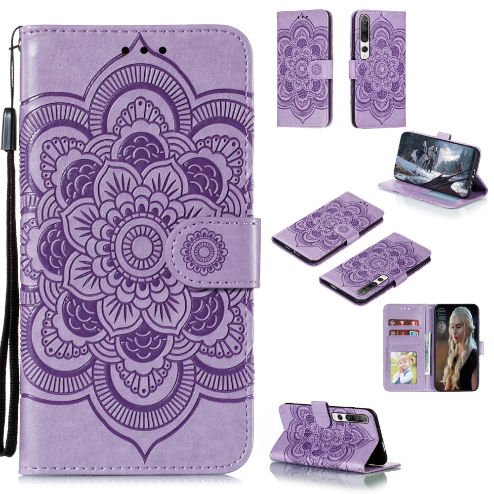  Xiaomi Mi 10 / 10 Pro - Mandala Plånboksfodral - Lila
