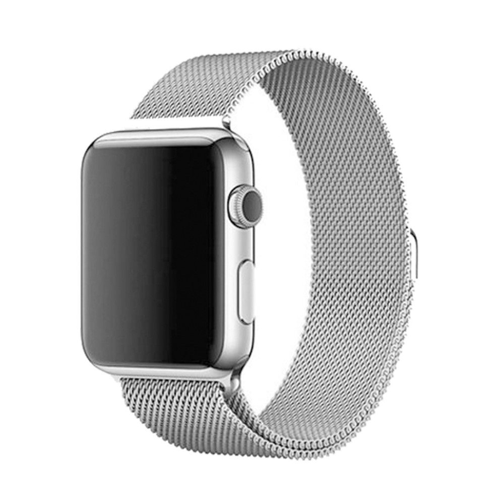  Milanese Loop Metall Armband Apple Watch 42/44/45/46/49 mm Silver