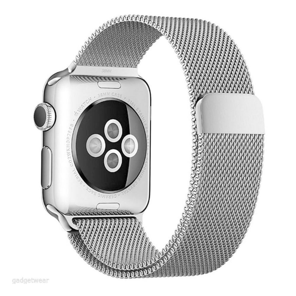  Milanese Loop Metall Armband Apple Watch 42/44/45/46/49 mm Silver