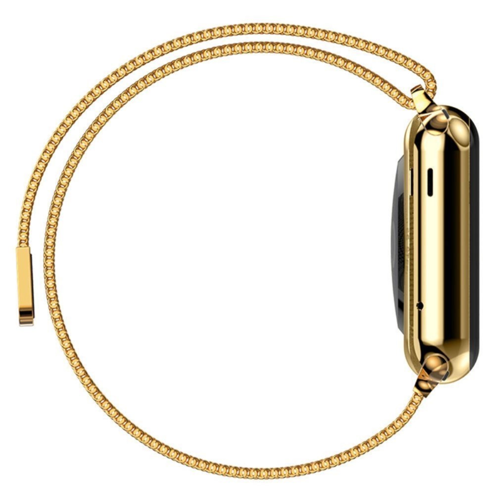  Milanese Loop Metall Armband Apple Watch 42/44/45/46/49 mm Guld