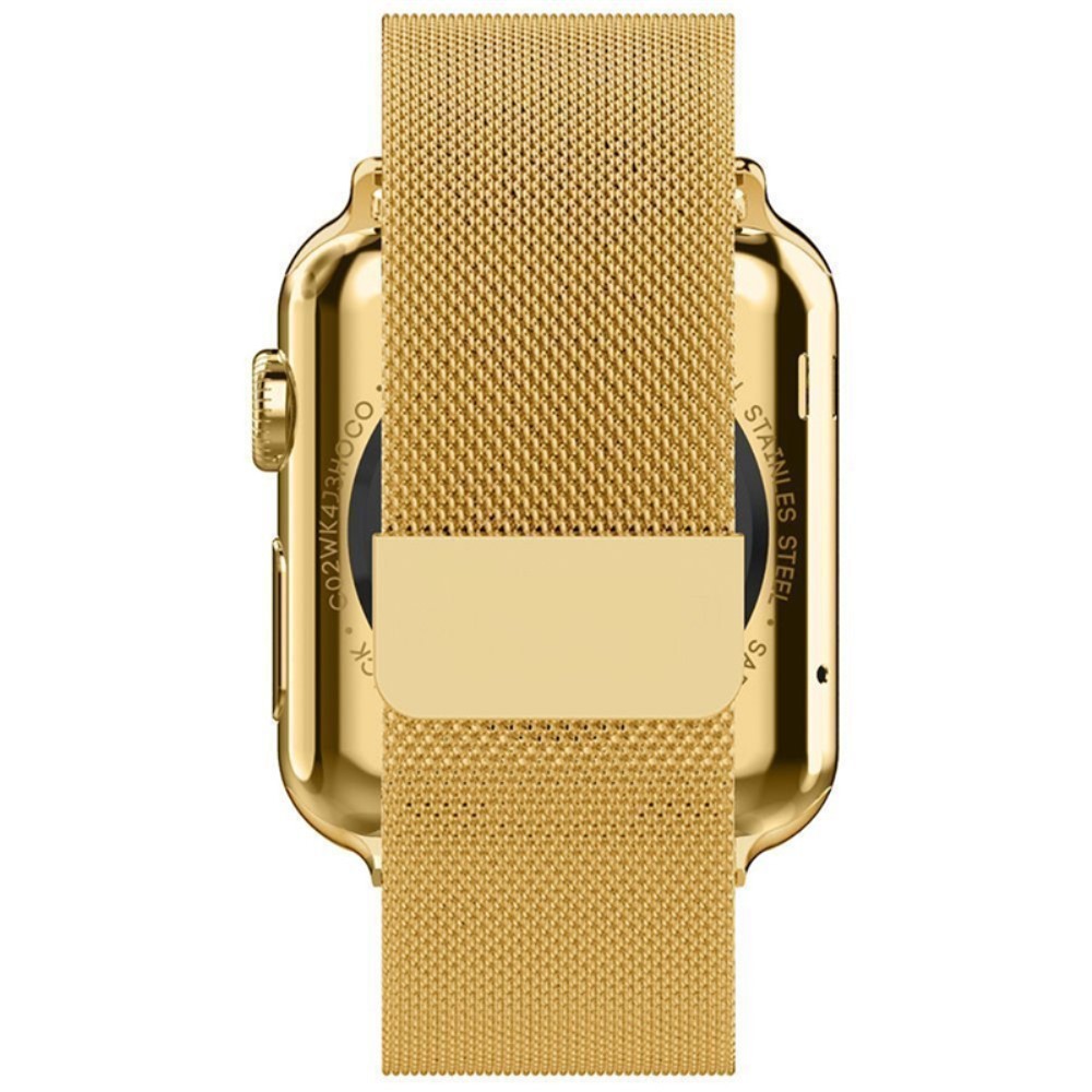  Milanese Loop Metall Armband Apple Watch 42/44/45/46/49 mm Guld