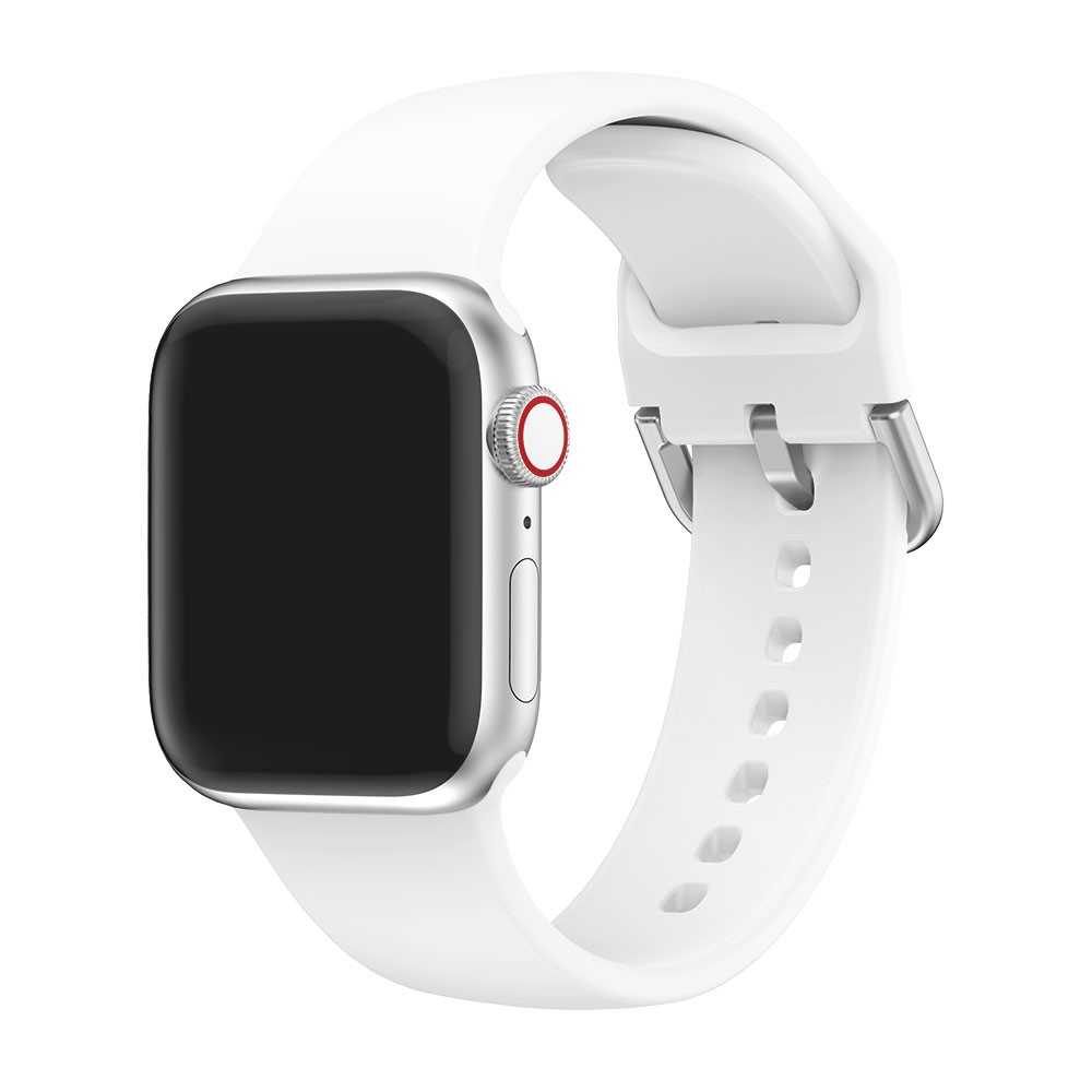  Silikon Armband - Apple Watch 42/41/40/38 mm - Vit
