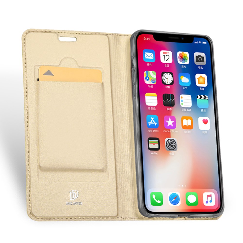 DUX DUCIS iPhone Xs Max - DUX DUCIS Plånboksfodral - Guld