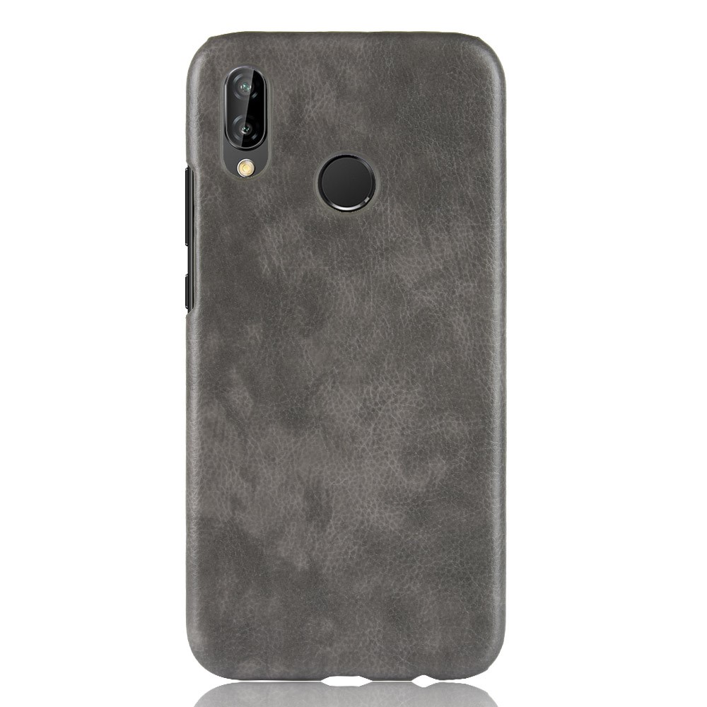  Huawei P20 Lite - Litchi Skal - Grå