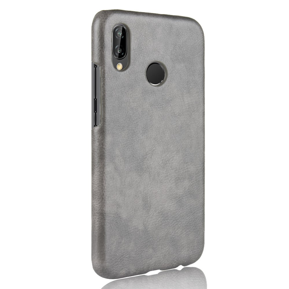  Huawei P20 Lite - Litchi Skal - Grå