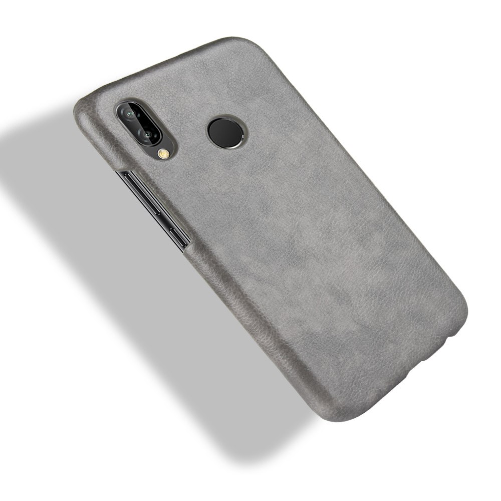  Huawei P20 Lite - Litchi Skal - Grå