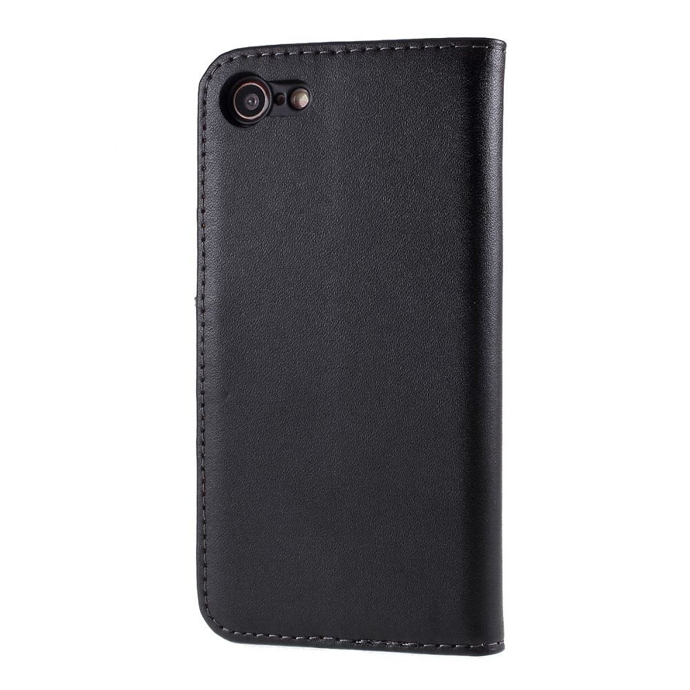  iPhone 7/8/SE (2020/2022) - Äkta Läder Plånboksfodral - Svart