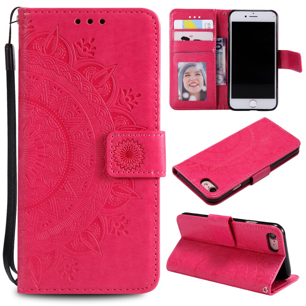  iPhone 7/8/SE (2020/2022) - Mandala Plånboksfodral - Rosa