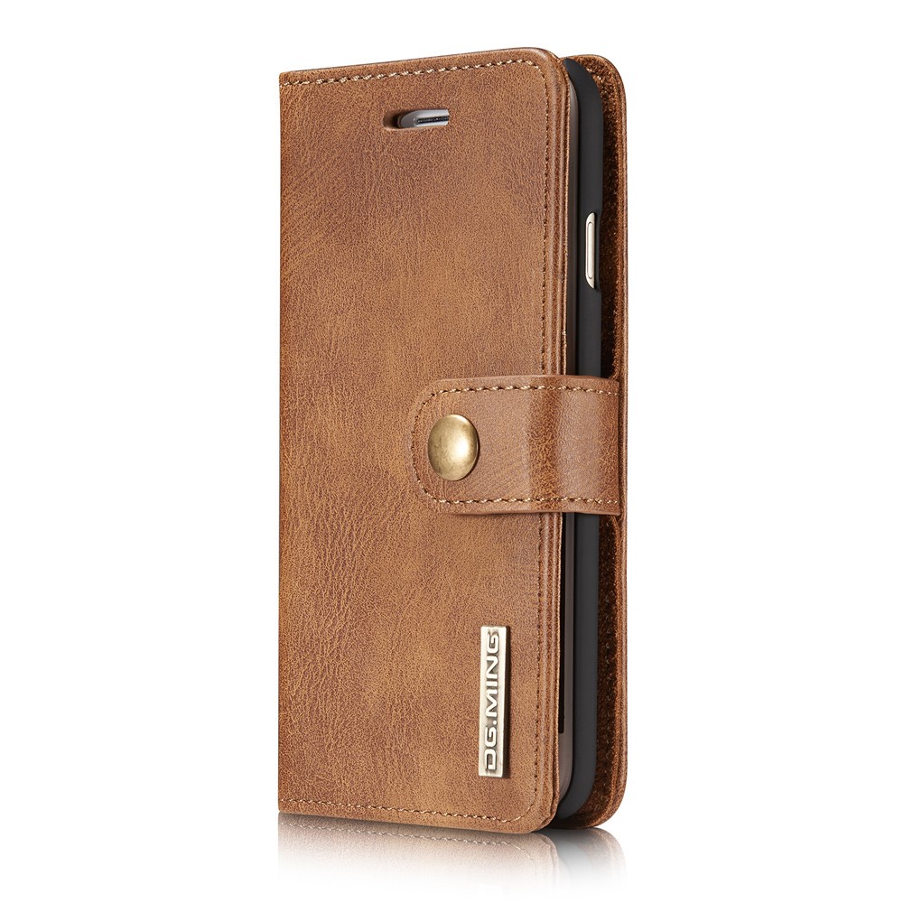 DG.MING iPhone 7/8/SE (2020/2022) - DG.MING Magnetskal/Plånboksfodral - Brun