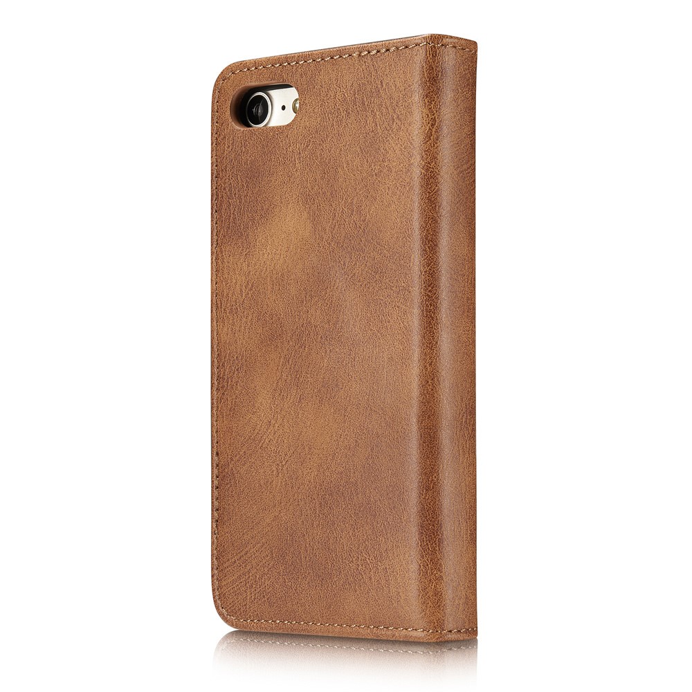 DG.MING iPhone 7/8/SE (2020/2022) - DG.MING Magnetskal/Plånboksfodral - Brun