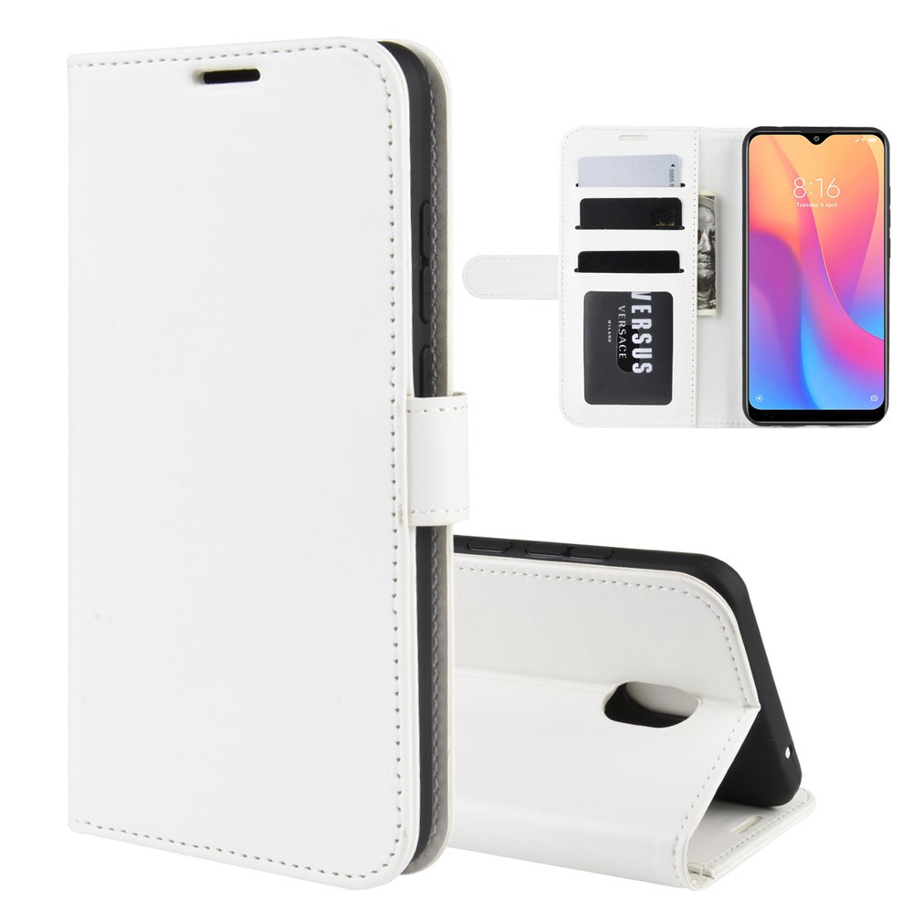  Xiaomi Redmi 8A - Crazy Horse Plånboksfodral - Vit