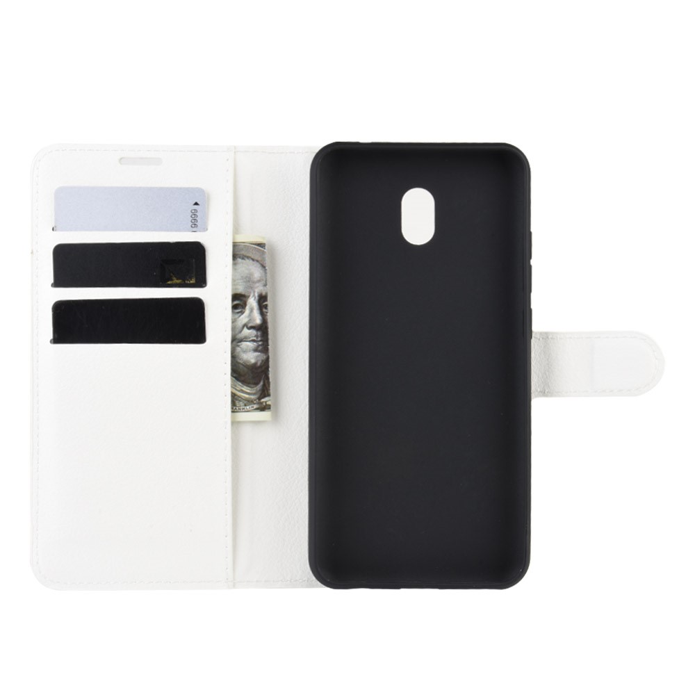  Xiaomi Redmi 8A - Litchi Plånboksfodral - Vit