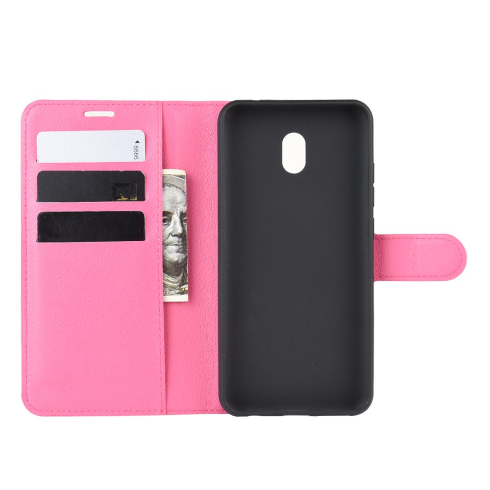  Xiaomi Redmi 8A - Litchi Plånboksfodral - Rosa