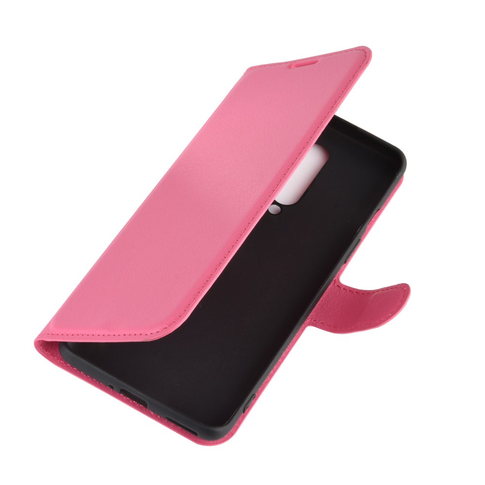  OnePlus 8 - Litchi Plånboksfodral - Rosa