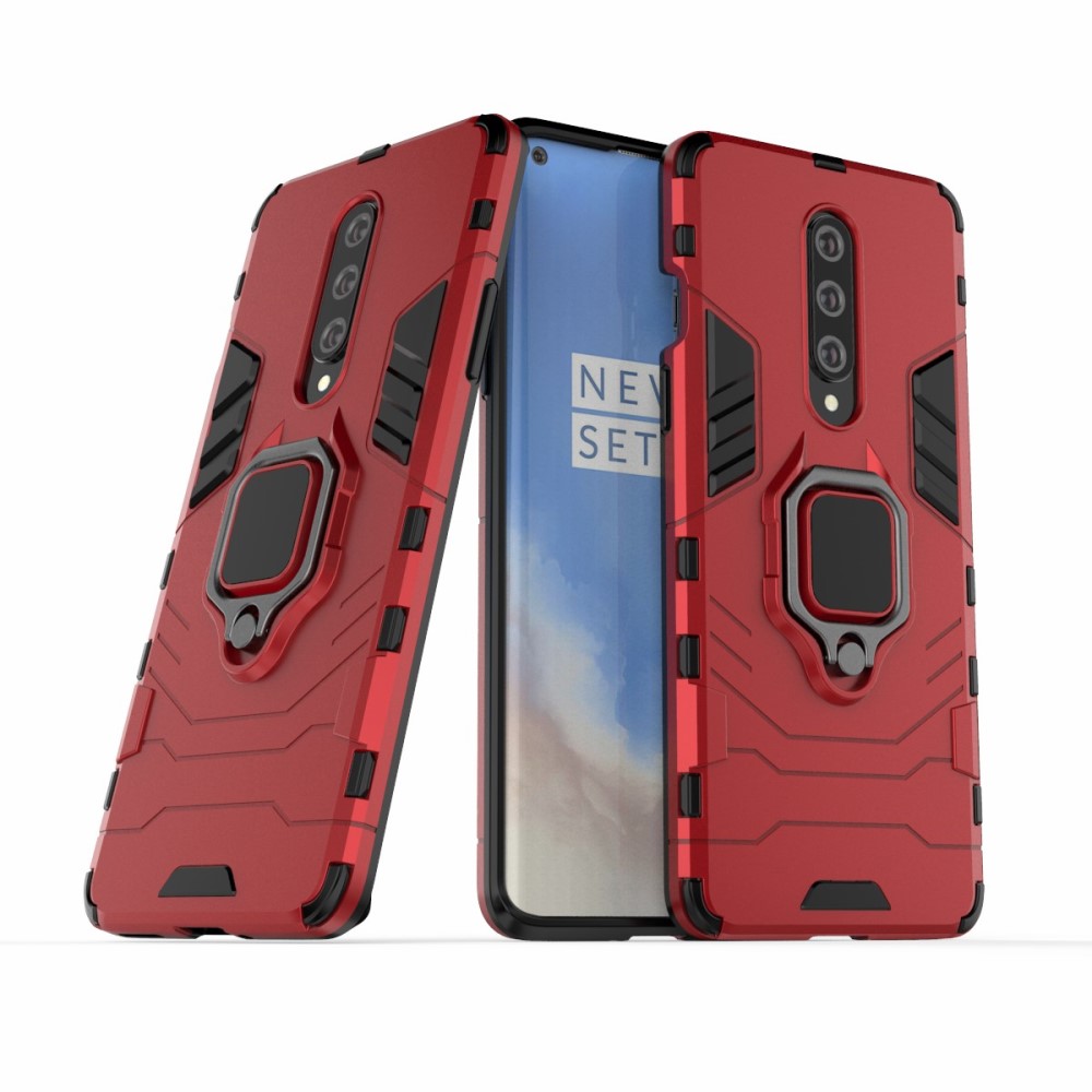  OnePlus 8 - Hybrid Ring Skal - Röd