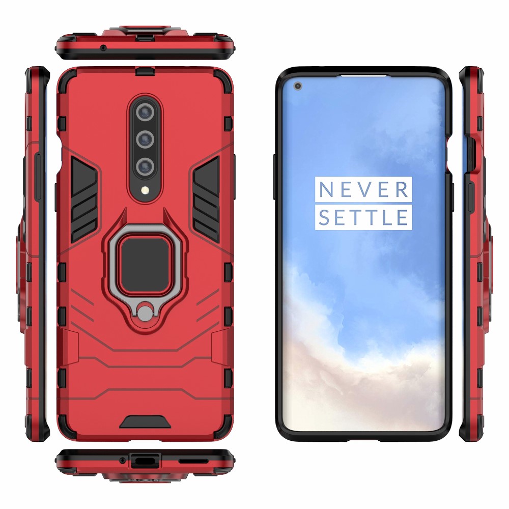  OnePlus 8 - Hybrid Ring Skal - Röd