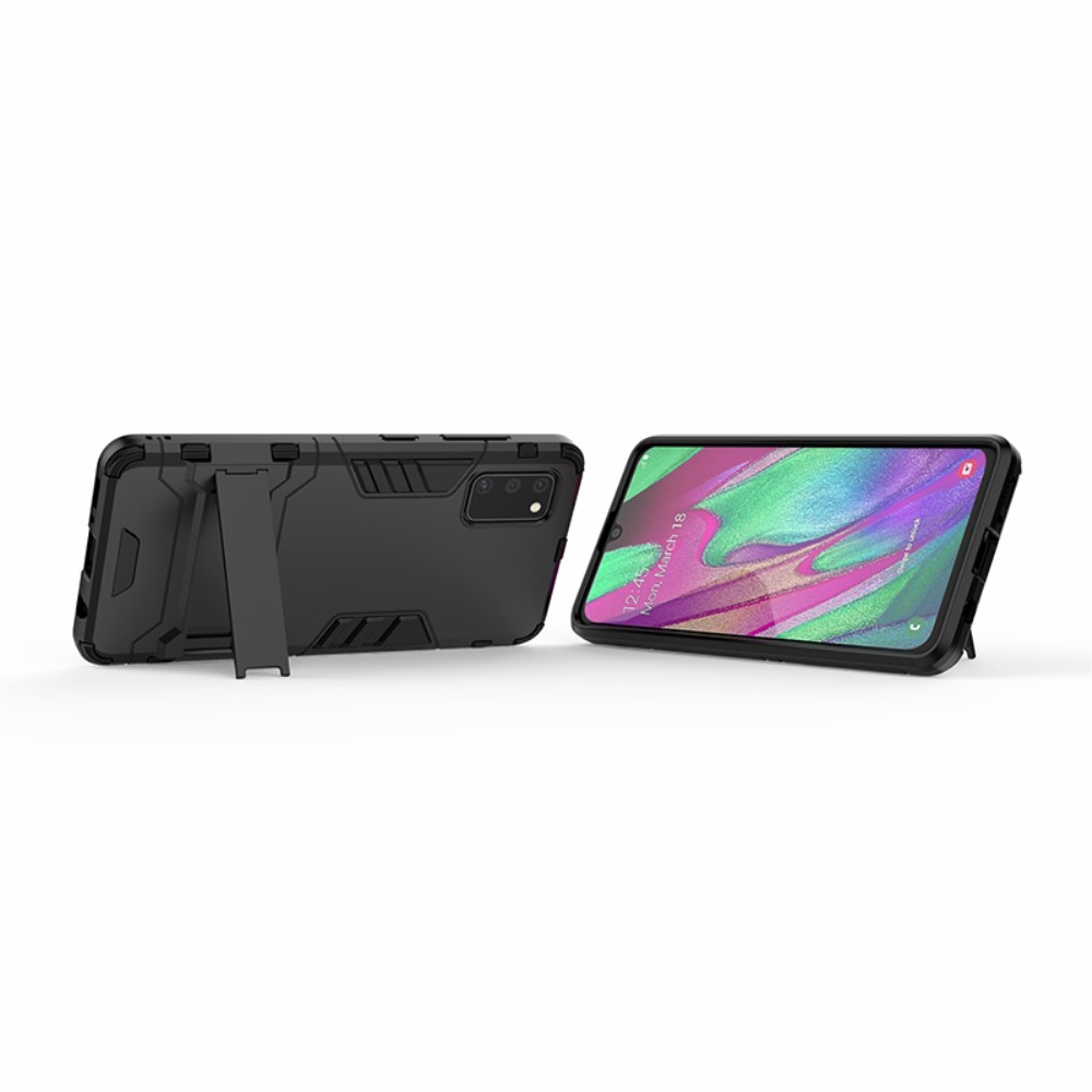  Samsung Galaxy A41 - Hybrid Kickstand Skal - Svart
