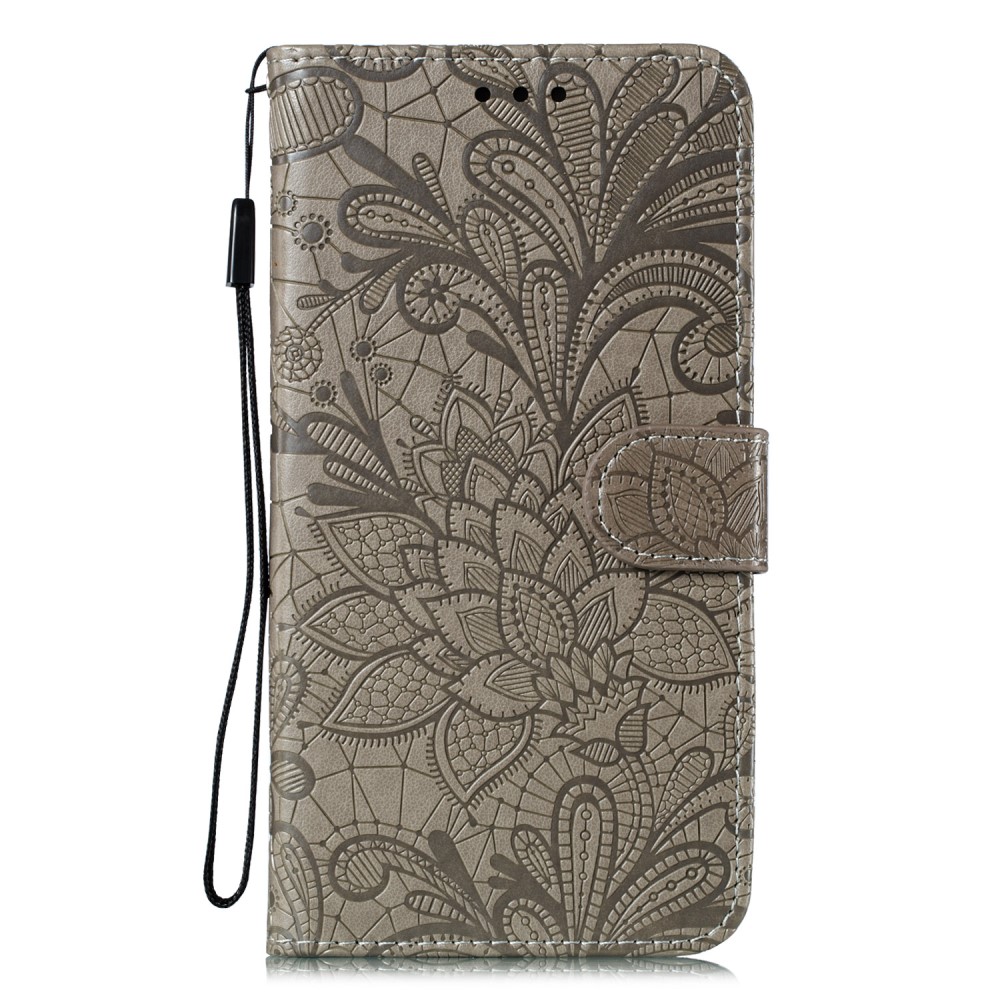  Samsung Galaxy A41 - Flower Plånboksfodral - Grå