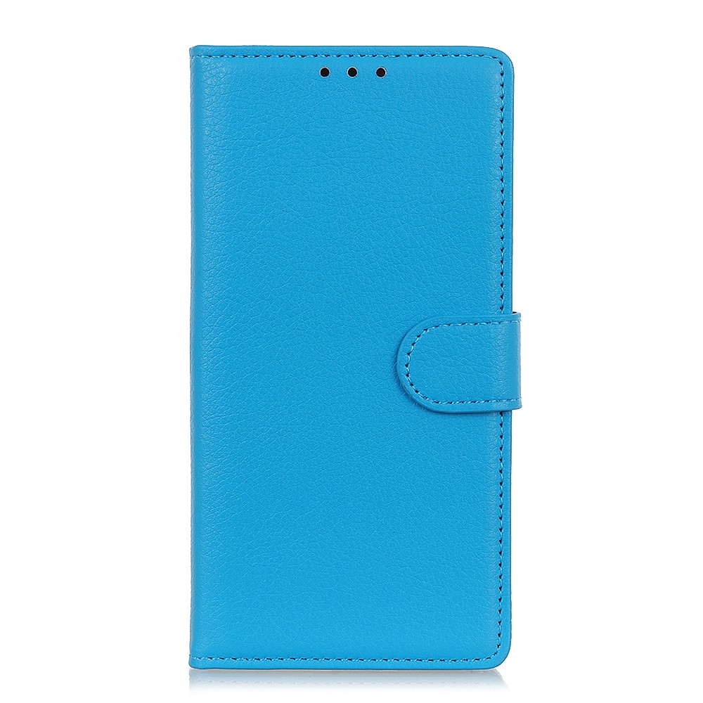  Huawei P40 Lite E - Litchi Plånboksfodral - Blå