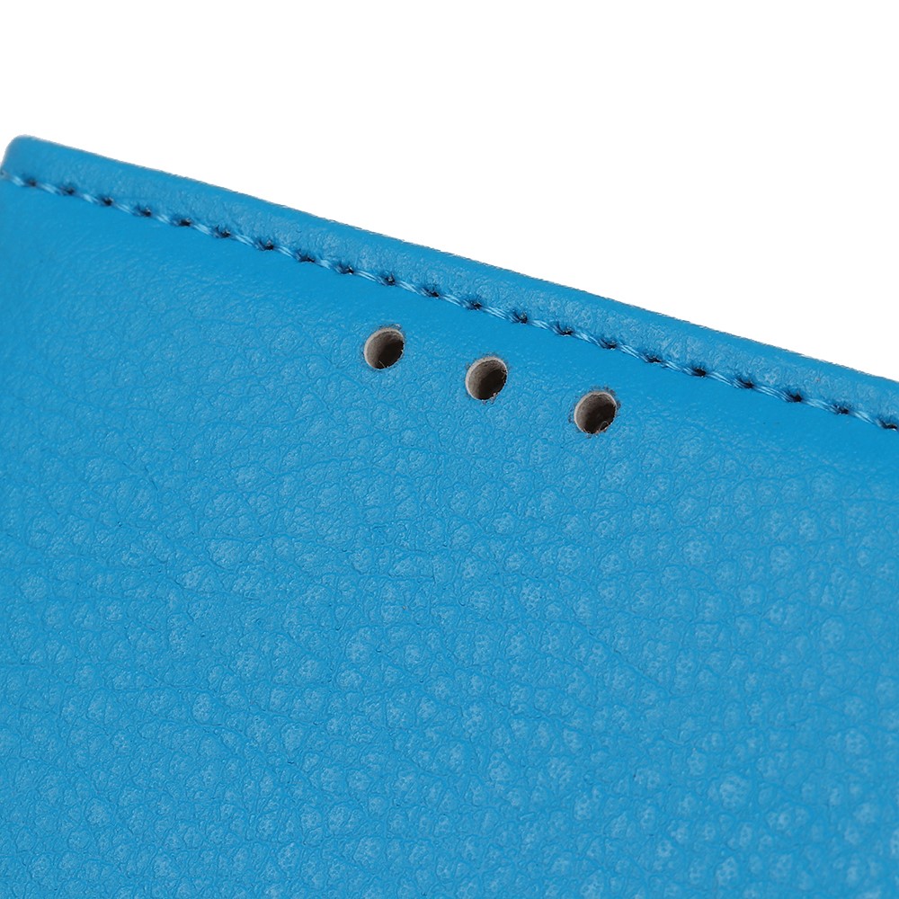  Huawei P40 Lite E - Litchi Plånboksfodral - Blå