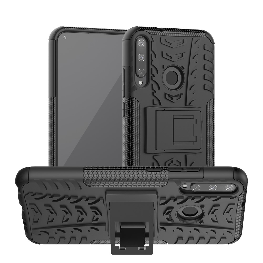  Huawei P40 Lite E - Ultimata Stöttåliga Skalet med Stöd - Svart